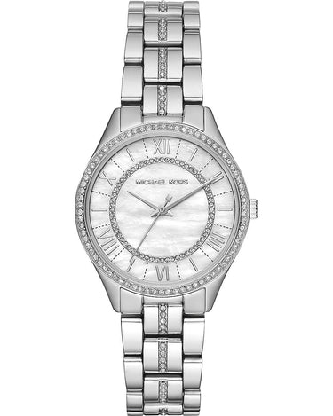 MICHAEL KORS Damen Armbanduhr 33 mm Zirkonia auf der Lünette Armband Edelstahl MK3900